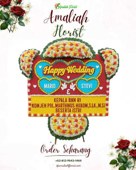 Papan Bunga Pernikahan Buay Runjung